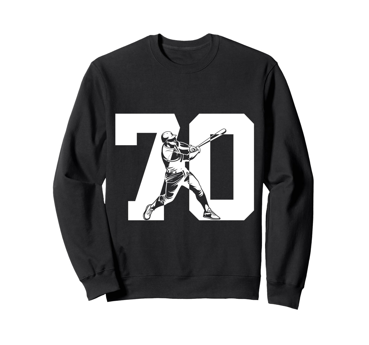 Number 70 Years Baseball 70Th Sweatshirt - Streetwear Style for Adults - T-Shirt, Sweatshirt, Hoodie