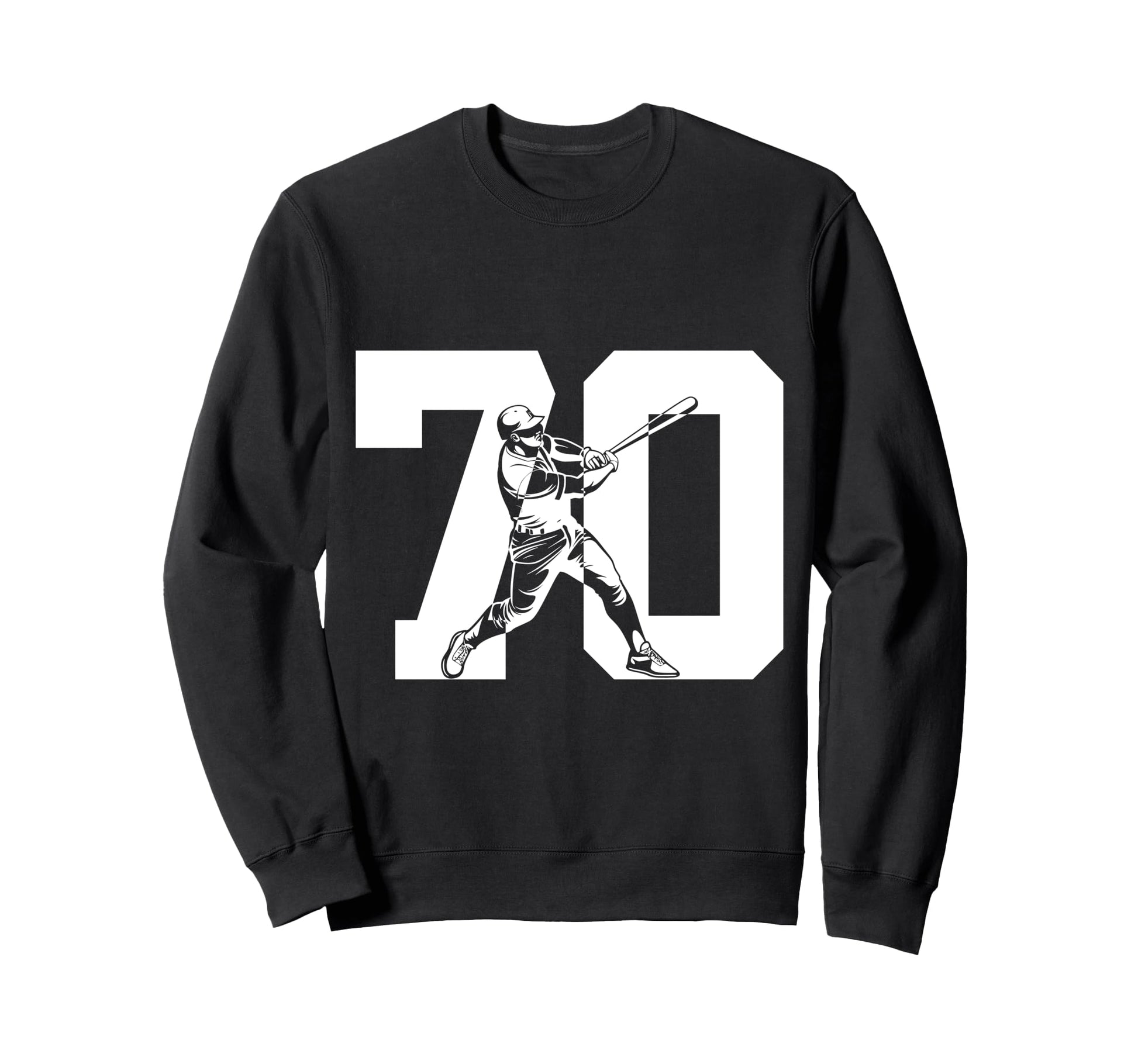 Number 70 Years Baseball 70Th Sweatshirt - Streetwear Style for Adults - T-Shirt, Sweatshirt, Hoodie