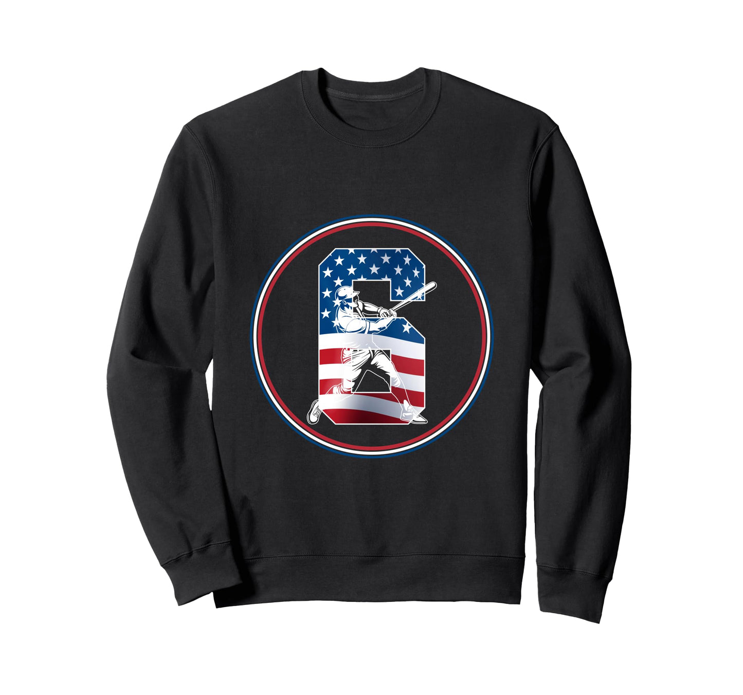 Number 6 Years Baseball 6Th Birthday Sweatshirt - Fun Novelty Design Unisex - T-Shirt, Sweatshirt, Hoodie
