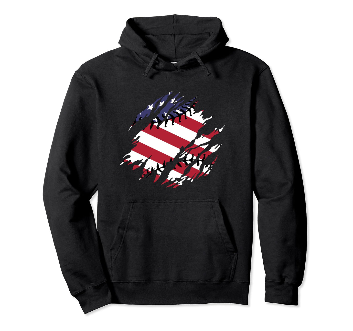 Baseball Stitches American Flag Hoodie - Custom Art Print Unisex - T-Shirt, Sweatshirt, Hoodie
