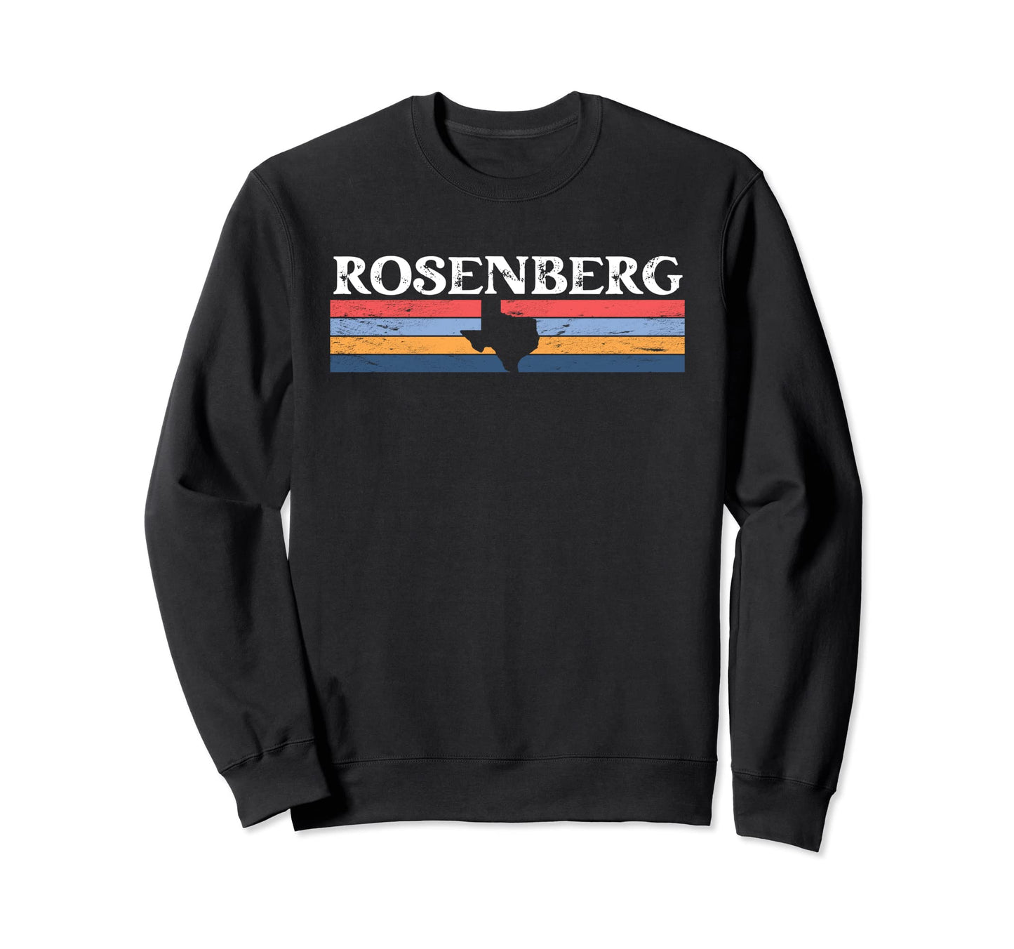 Rosenberg Texas Tx Stripes State 70S Sweatshirt - Graphic Print Men Women - T-Shirt, Sweatshirt, Hoodie