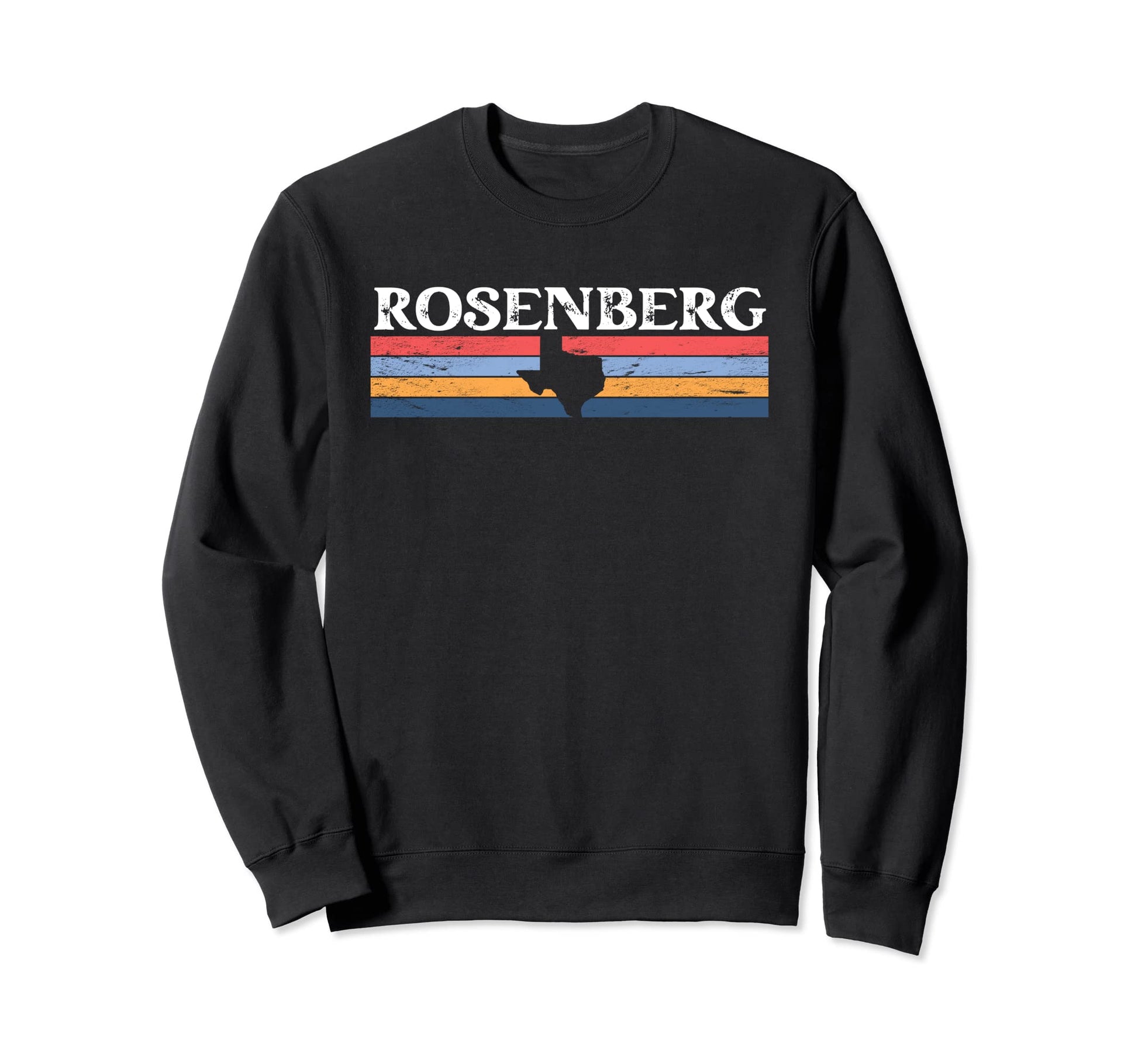 Rosenberg Texas Tx Stripes State 70S Sweatshirt - Graphic Print Men Women - T-Shirt, Sweatshirt, Hoodie