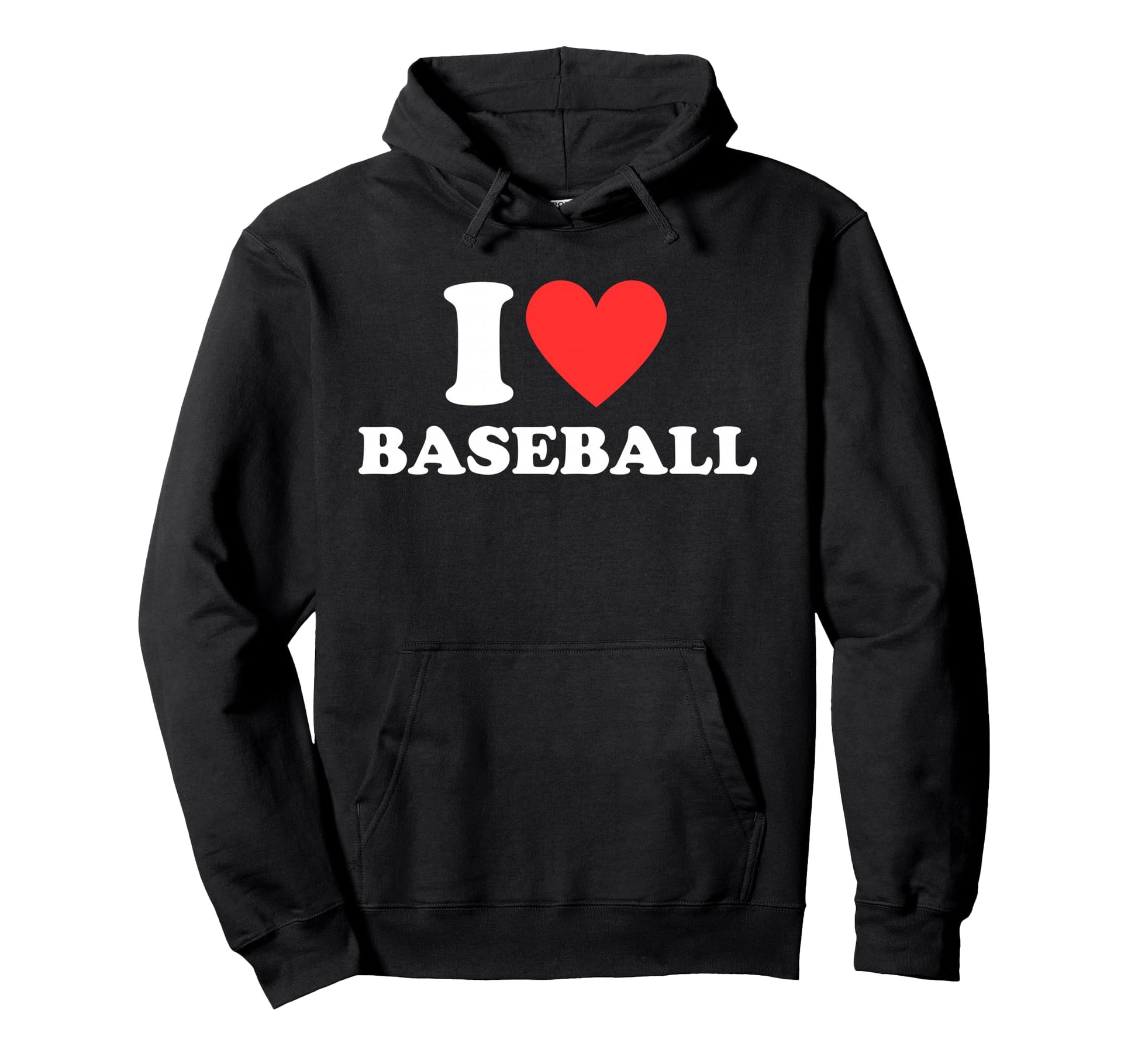 I Love Heart Baseball Funny I Red Heart Hoodie - Graphic Print Unisex - T-Shirt, Sweatshirt, Hoodie
