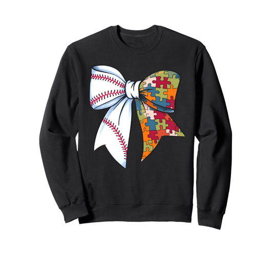 Autism Awareness Coquette Bow Autism Sweatshirt - Novelty Apparel Unisex - T-Shirt, Sweatshirt, Hoodie