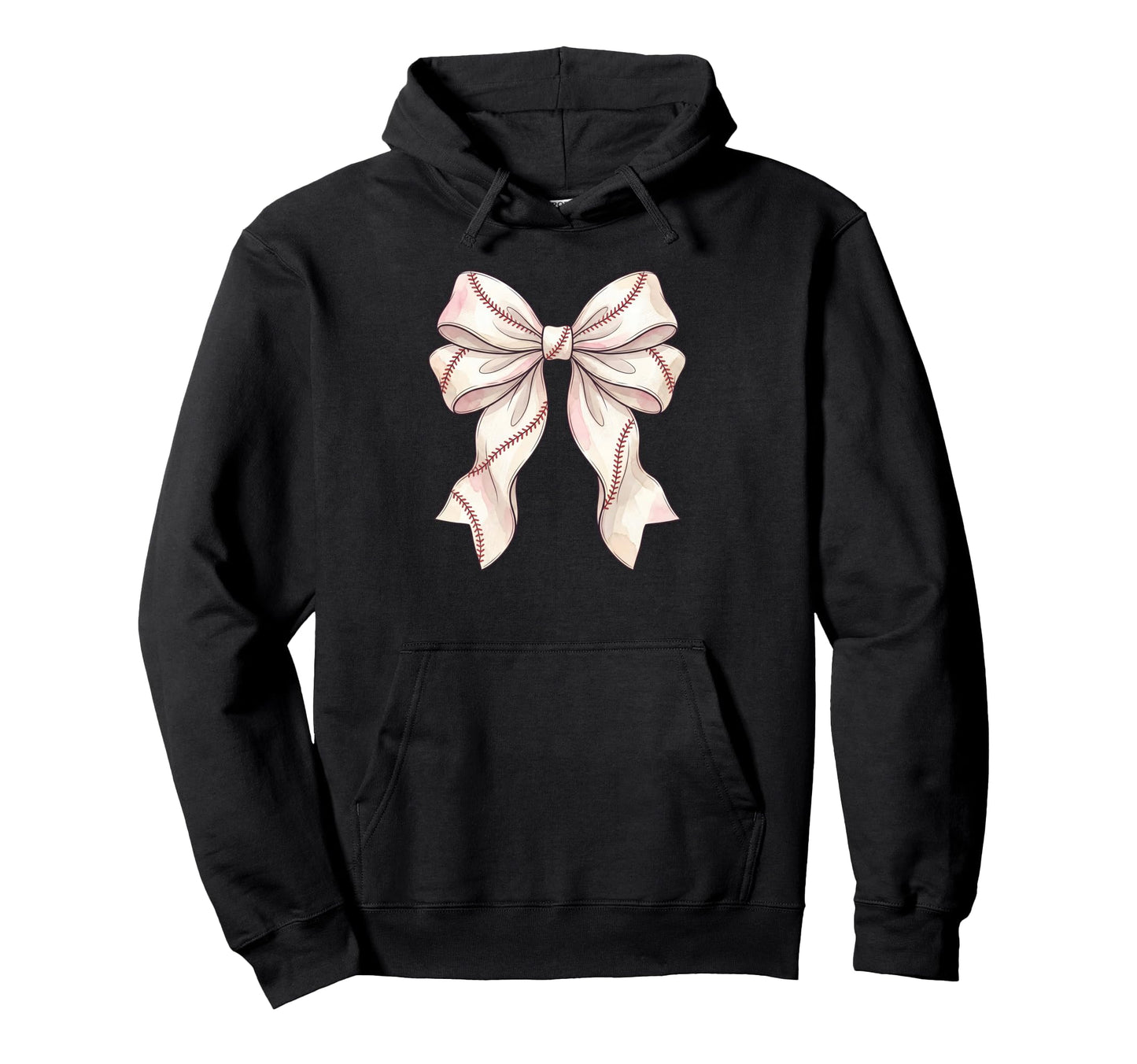 Baseball Coquette Bow Hoodie - Minimalist Print Men Women - T-Shirt, Sweatshirt, Hoodie