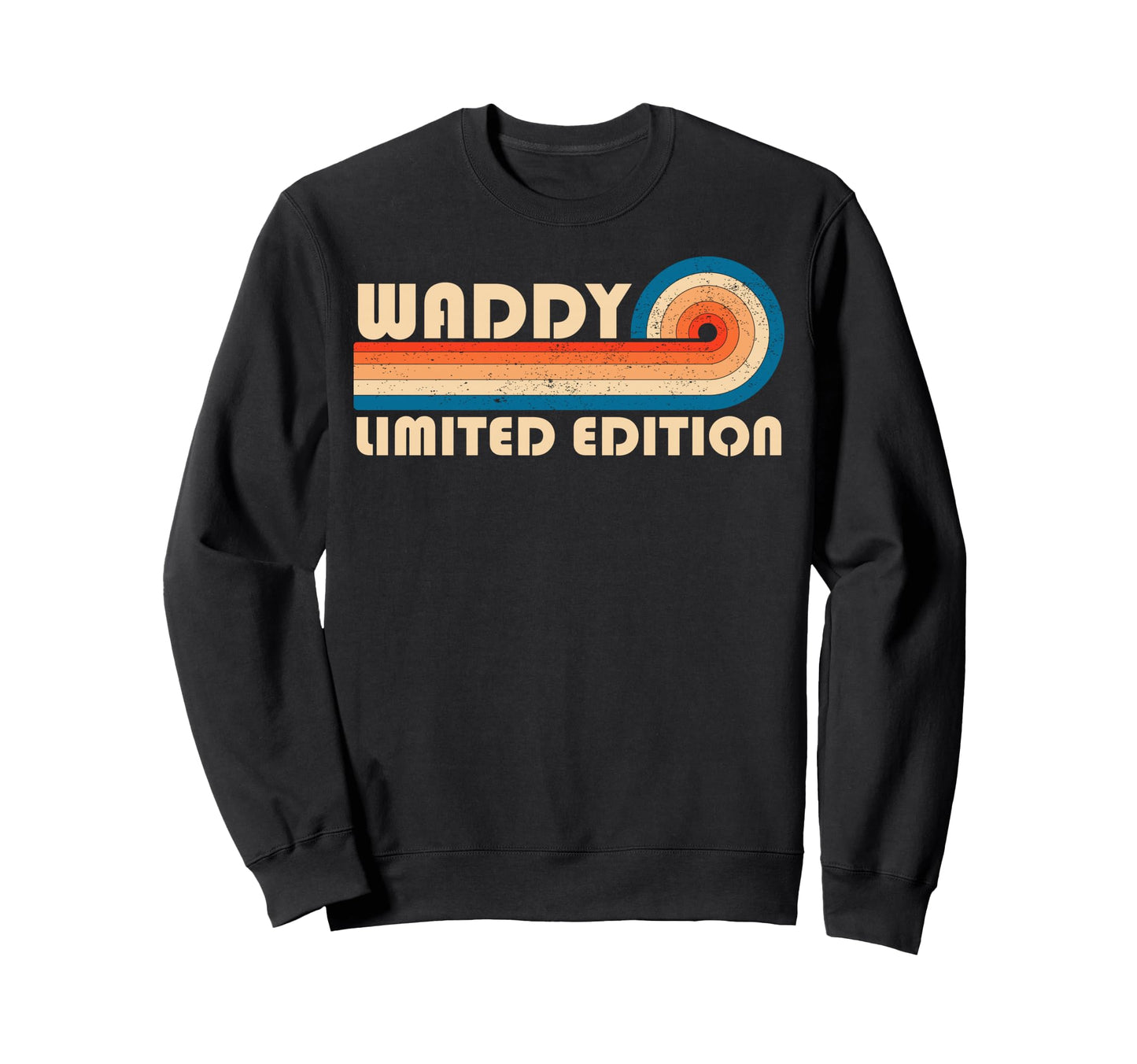 Waddy 70S 80S Sunset Stripe Sweatshirt - Custom Art Print for Adults - T-Shirt, Sweatshirt, Hoodie
