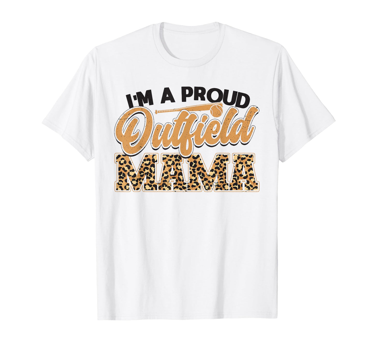 Baseball Mom Proud Outfield Mama T-Shirt - Trendy Graphic for Adults - T-Shirt, Sweatshirt, Hoodie