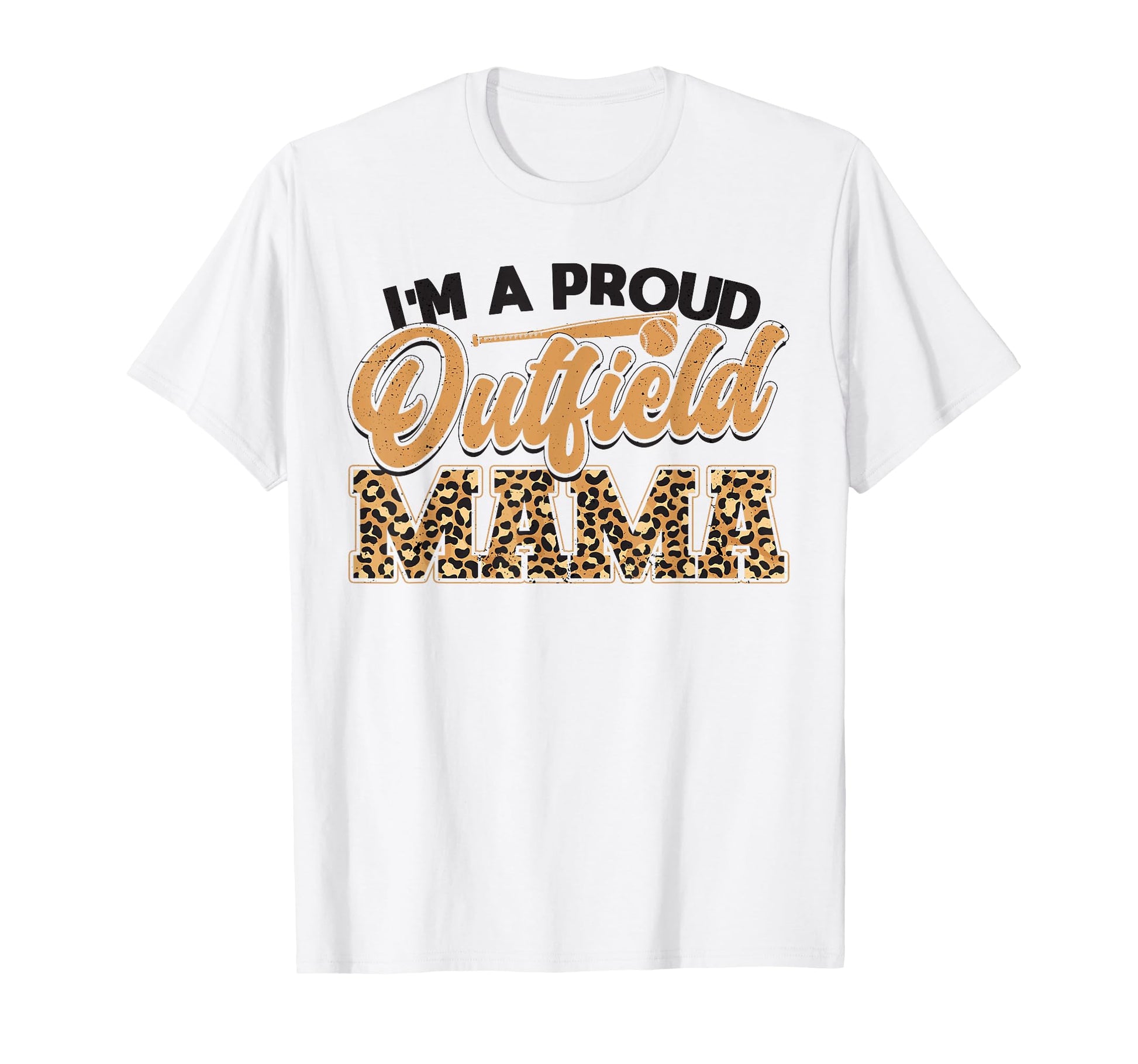 Baseball Mom Proud Outfield Mama T-Shirt - Trendy Graphic for Adults - T-Shirt, Sweatshirt, Hoodie