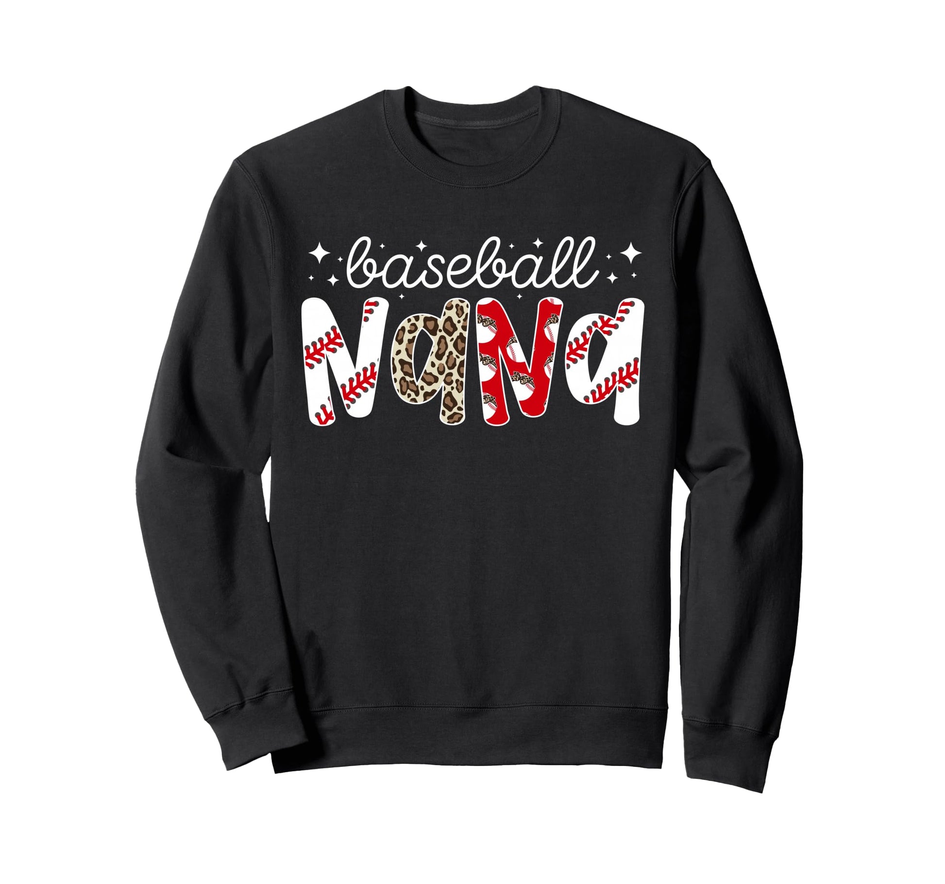 Baseball Nana Leopard Nana Baseball Sweatshirt - Graphic Print Men Women - T-Shirt, Sweatshirt, Hoodie