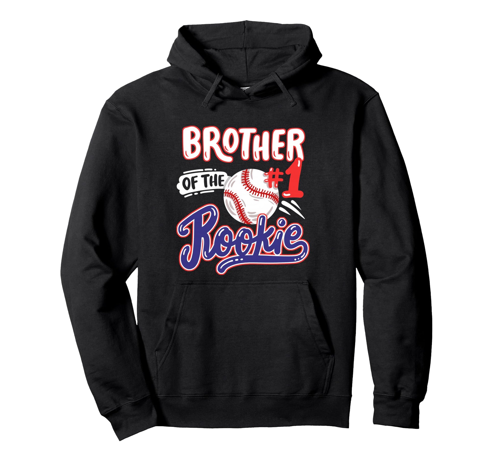 Brother Rookie 1St Baseball Birthday Hoodie - Unique Graphic for Adults - T-Shirt, Sweatshirt, Hoodie