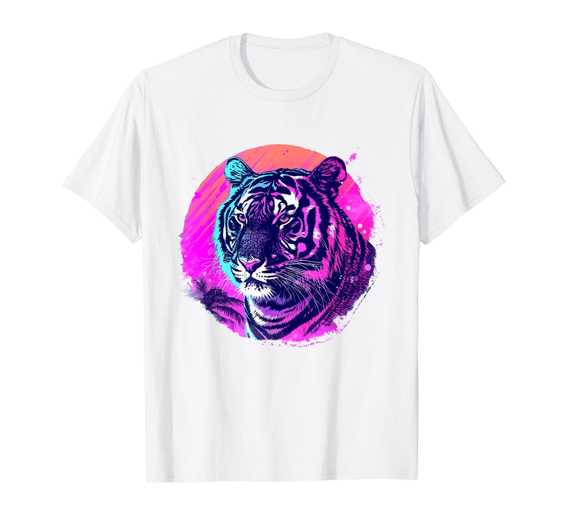 Tiger 80S Synthwave Africa Tiger T-Shirt - Graphic Print Men Women - T-Shirt, Sweatshirt, Hoodie
