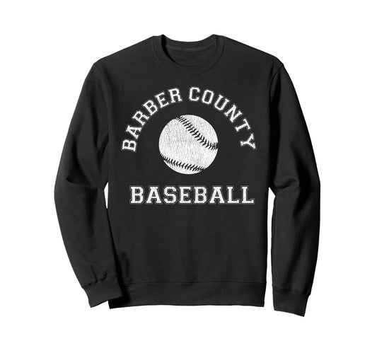 Barber County Baseball Sweatshirt - Fun Novelty Design for Adults - T-Shirt, Sweatshirt, Hoodie