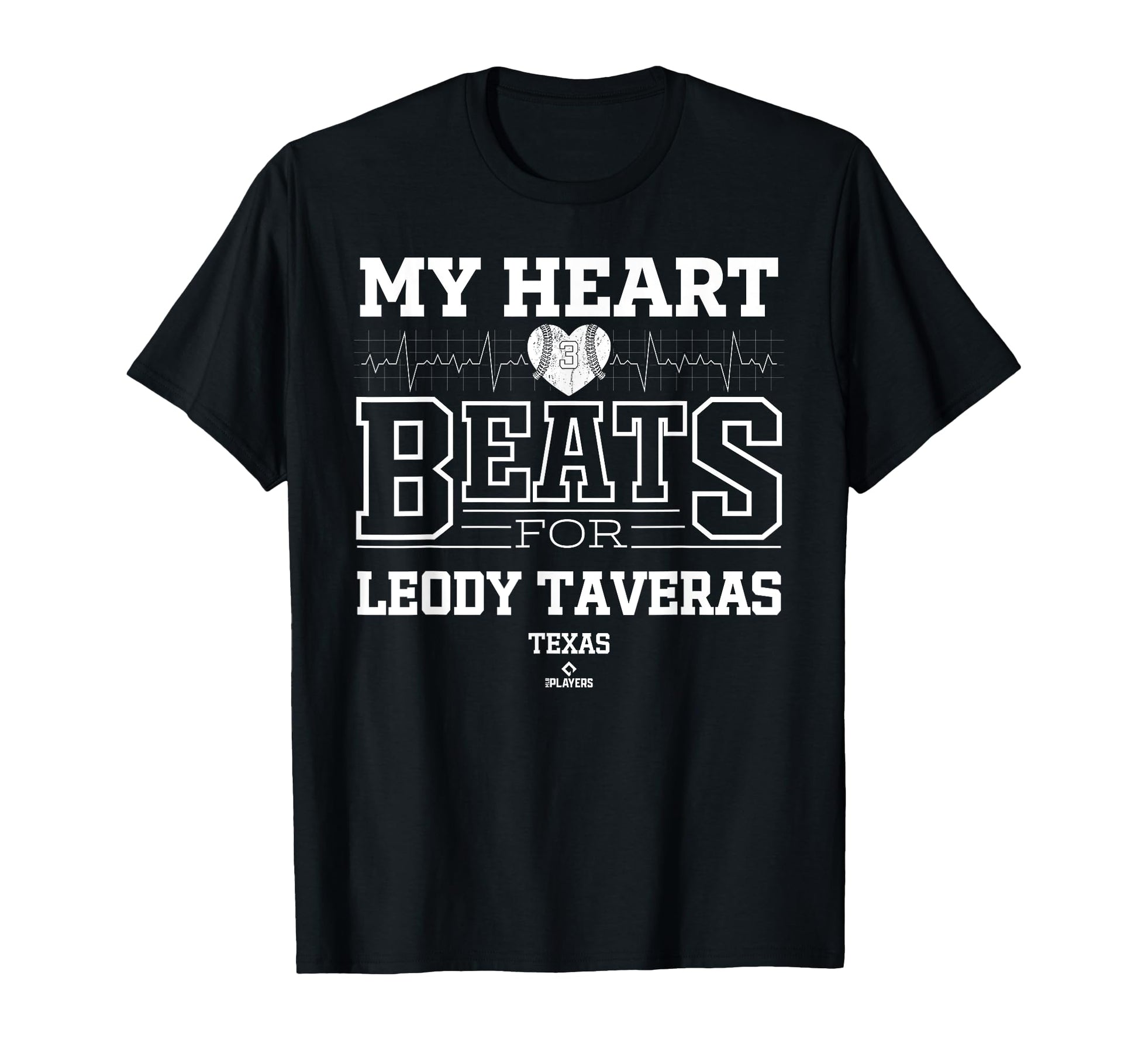 My Heart Beats Leody Taveras Texas T-Shirt - Unique Graphic Unisex - T-Shirt, Sweatshirt, Hoodie