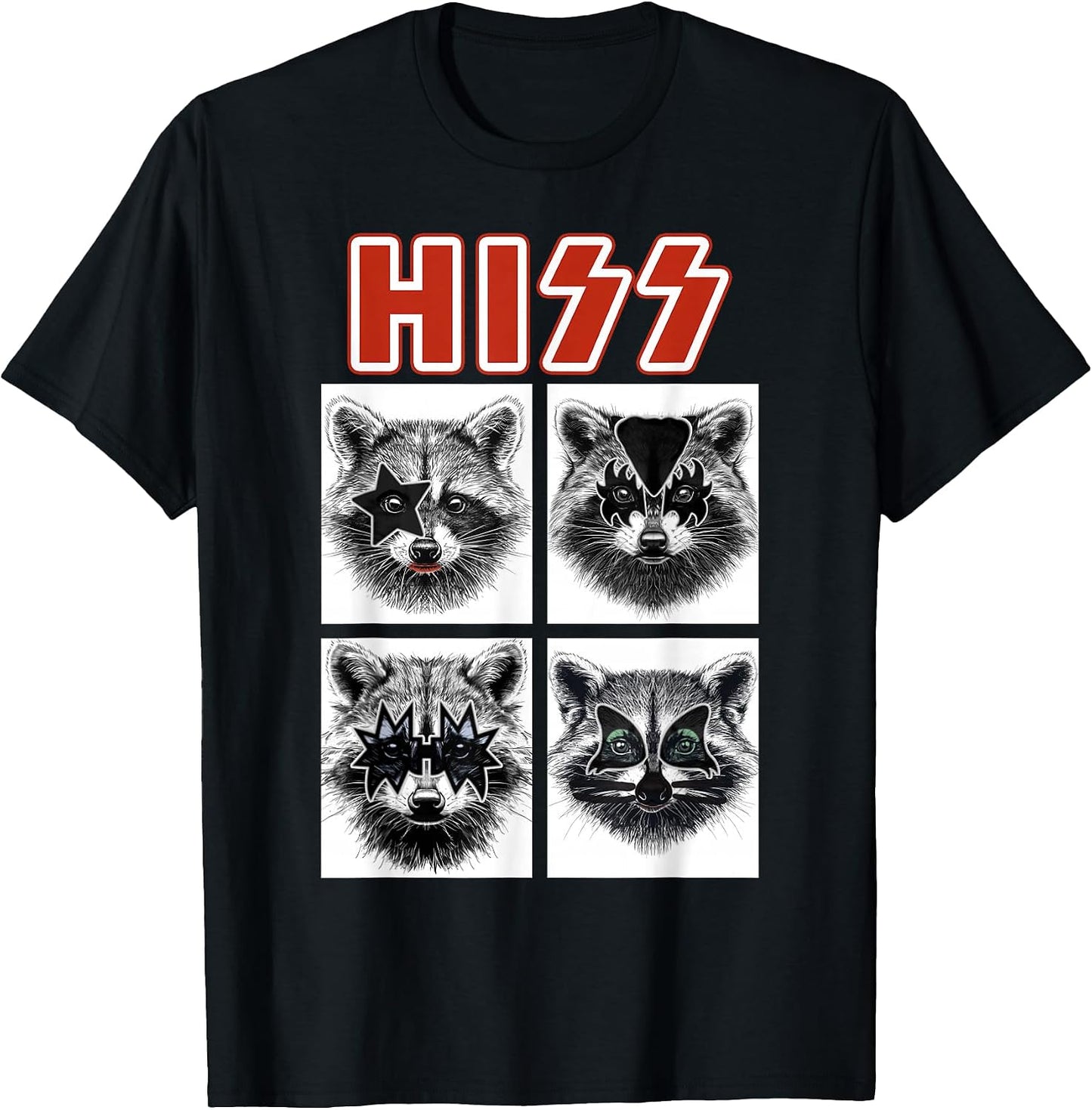 Raccoon Rock Music Band Concert Men Women Kids Funny - Adult & Kids T-Shirts, Sweatshirts & Hoodies apparel design preview 1