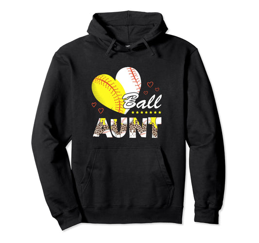 Aunt Both Baseball Softball Mothers Day Hoodie - Custom Art Print Unisex - T-Shirt, Sweatshirt, Hoodie