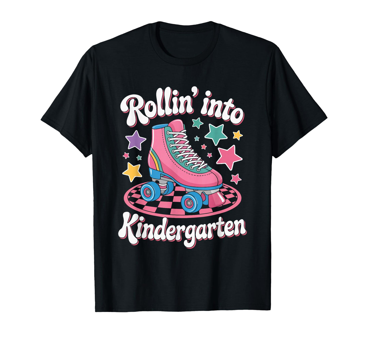 Rollin Into Kindergarten Roller Skate T-Shirt - Trendy Graphic for Adults - T-Shirt, Sweatshirt, Hoodie