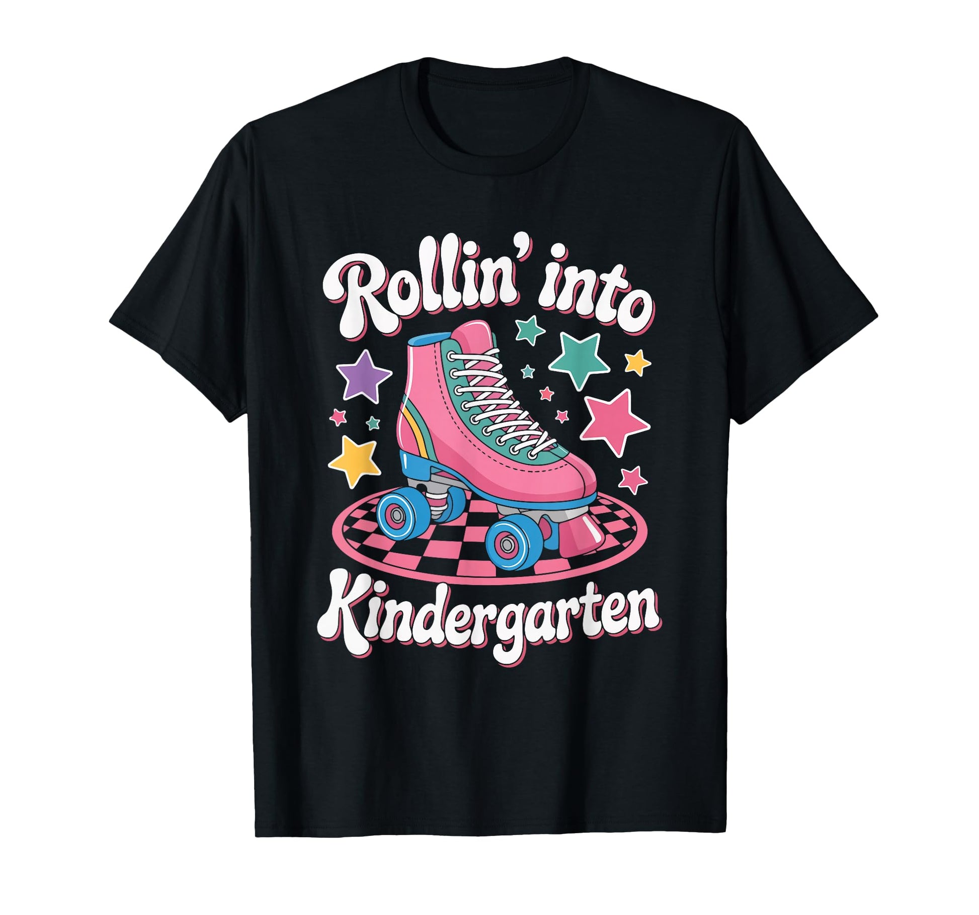 Rollin Into Kindergarten Roller Skate T-Shirt - Trendy Graphic for Adults - T-Shirt, Sweatshirt, Hoodie
