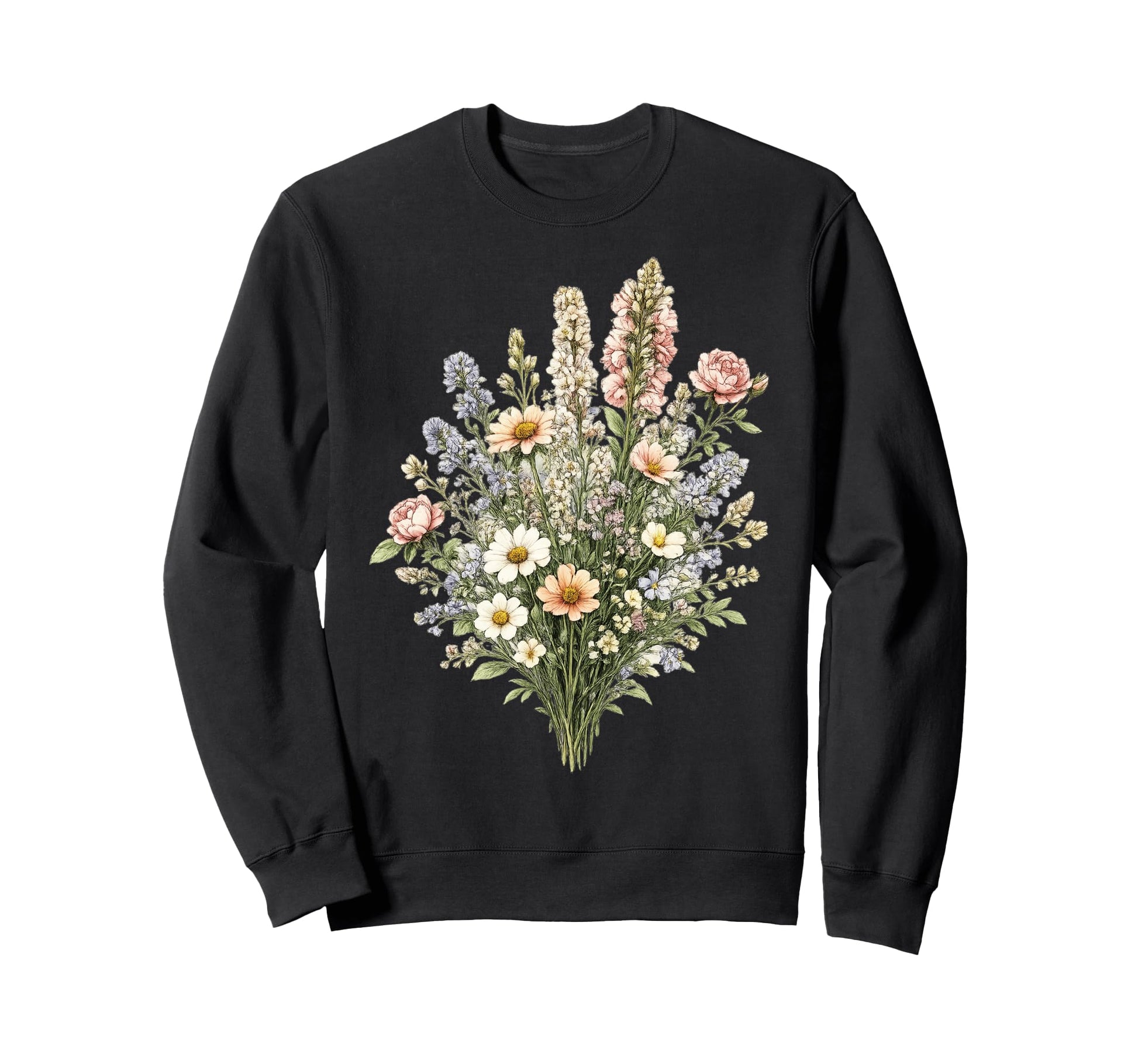 Wildflower Floral Botanical Sweatshirt - Casual Everyday Wear Unisex - T-Shirt, Sweatshirt, Hoodie