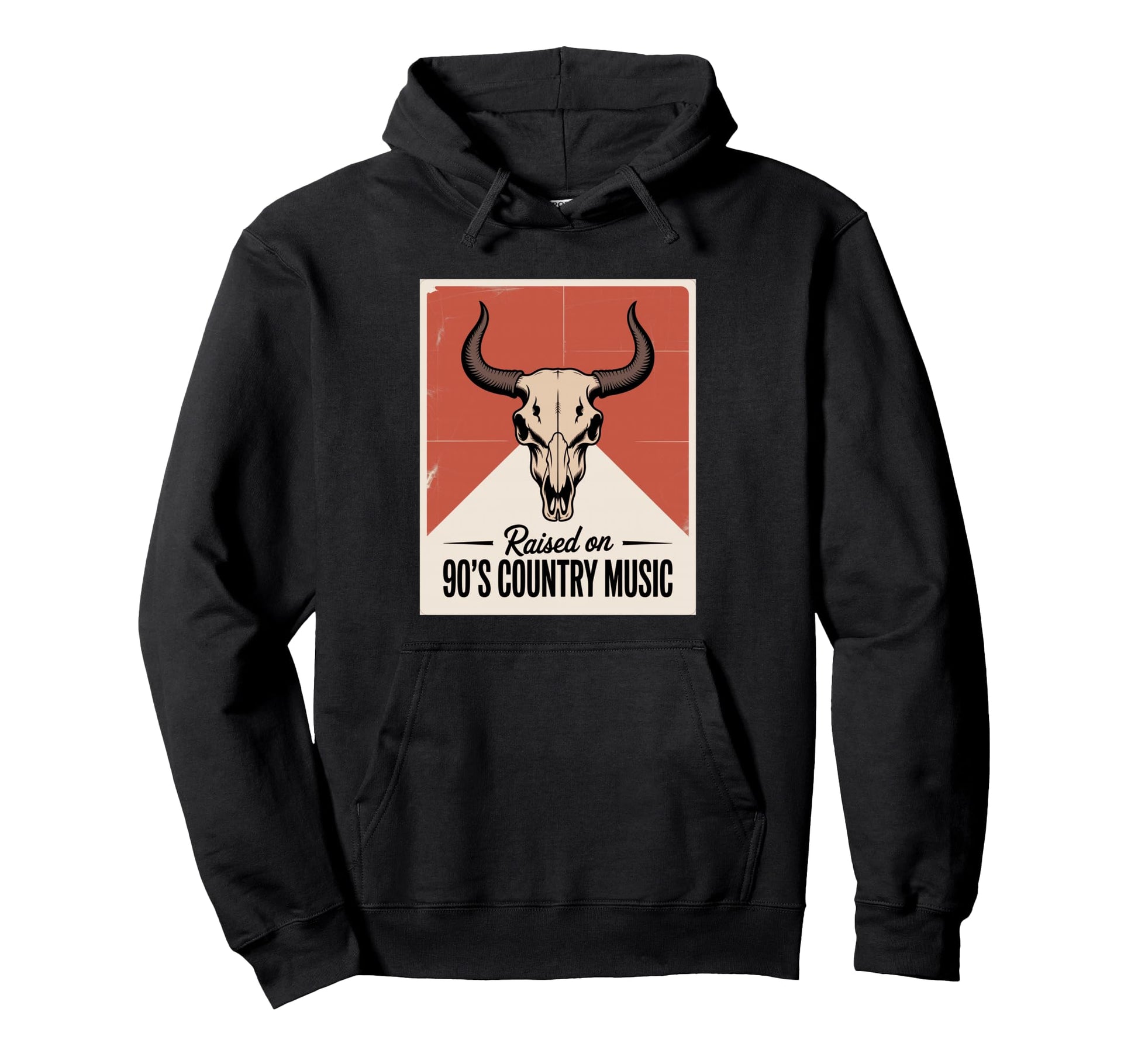 90S Country Music Bull Skull Western Hoodie - Streetwear Style Men Women - T-Shirt, Sweatshirt, Hoodie
