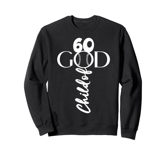 Baseball Jesus 60 Years Child God Sweatshirt - Minimalist Print Men Women - T-Shirt, Sweatshirt, Hoodie
