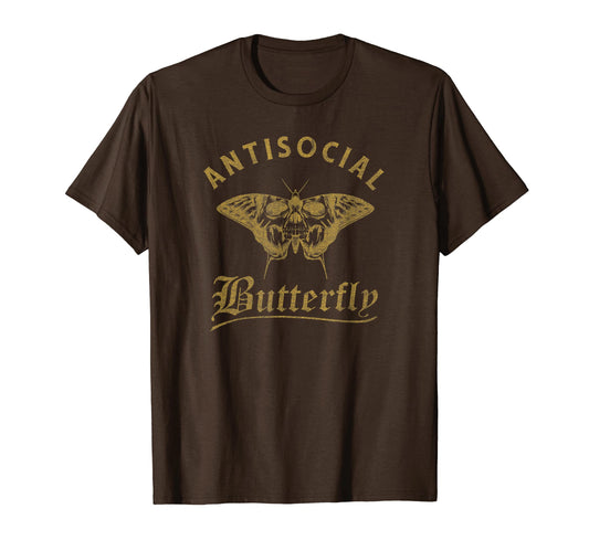Antisocial Butterfly Grunge Fairycore T-Shirt - Fun Novelty Design Unisex - T-Shirt, Sweatshirt, Hoodie