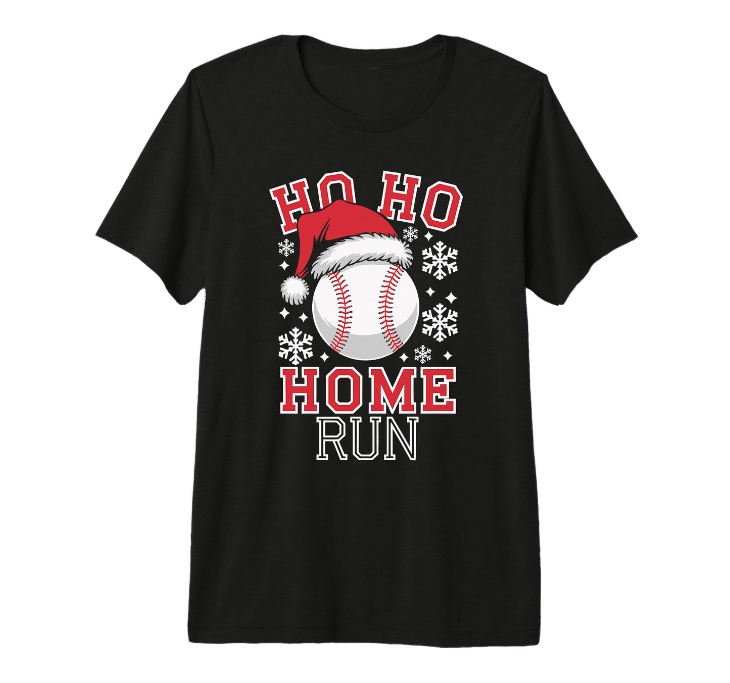 Ho Ho Home Run Tri Blend T-Shirt - Minimalist Print Men Women - T-Shirt, Sweatshirt, Hoodie