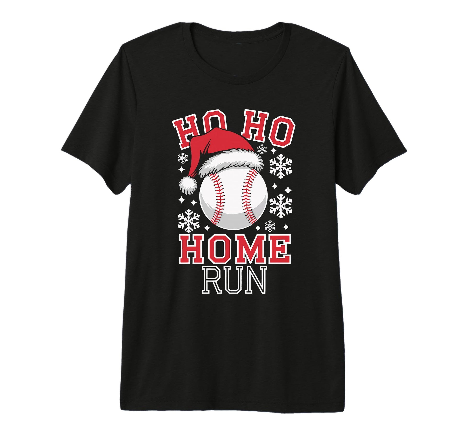 Ho Ho Home Run Tri Blend T-Shirt - Minimalist Print Men Women - T-Shirt, Sweatshirt, Hoodie