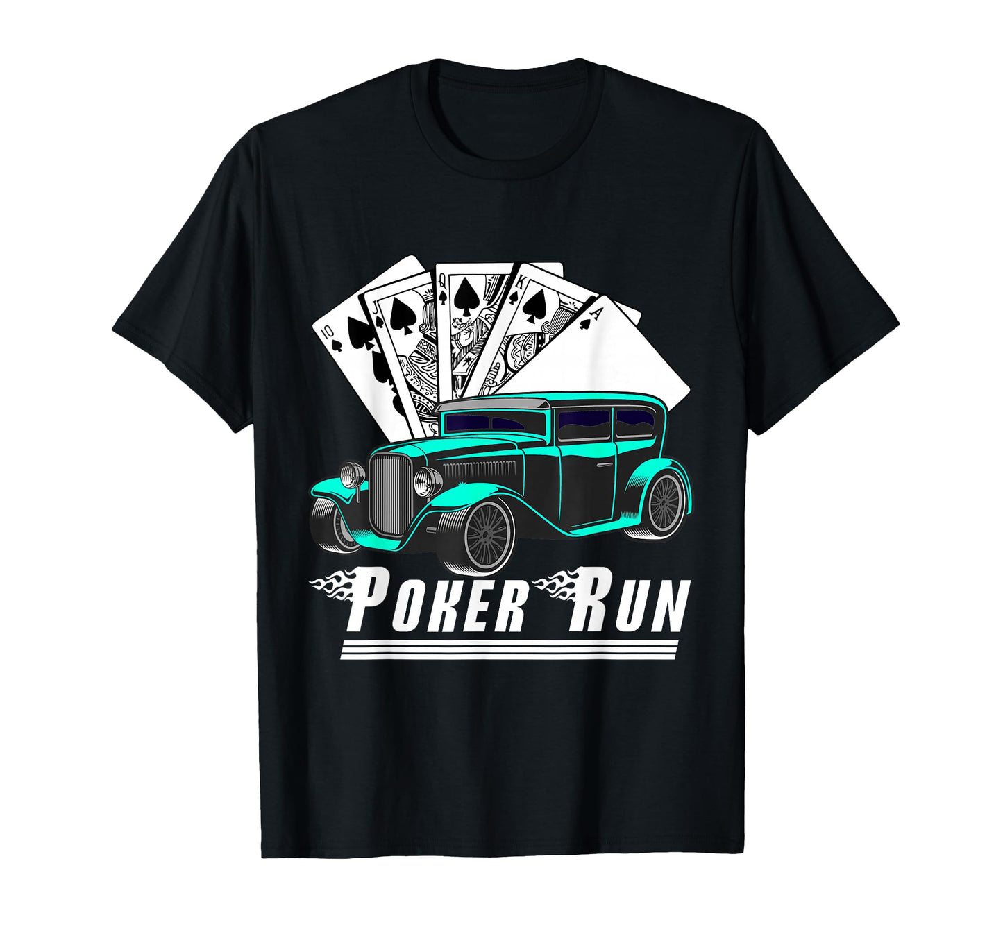 Hot Rod Sedan Poker Run Rat Rod Car T-Shirt - Unique Graphic Men Women - T-Shirt, Sweatshirt, Hoodie