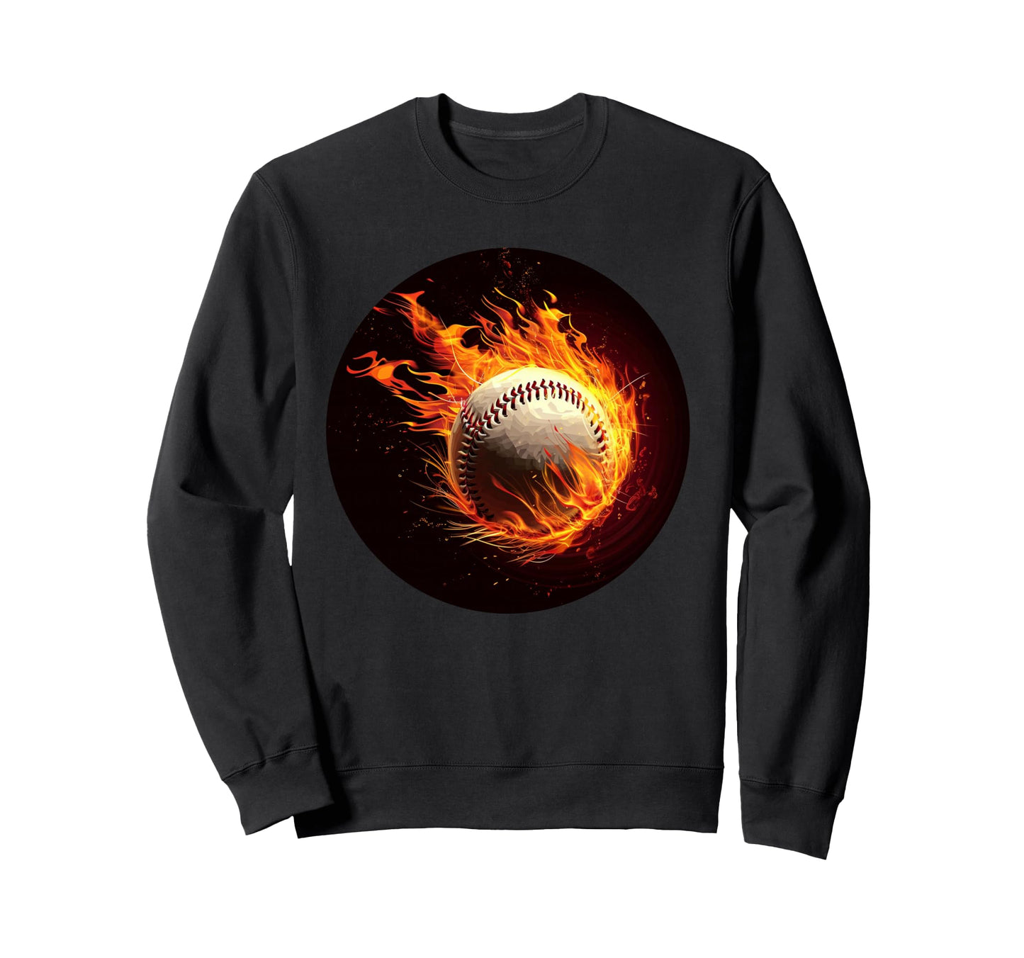 Meteorite Baseball Fire And Sweatshirt - Aesthetic Graphic for Adults - T-Shirt, Sweatshirt, Hoodie