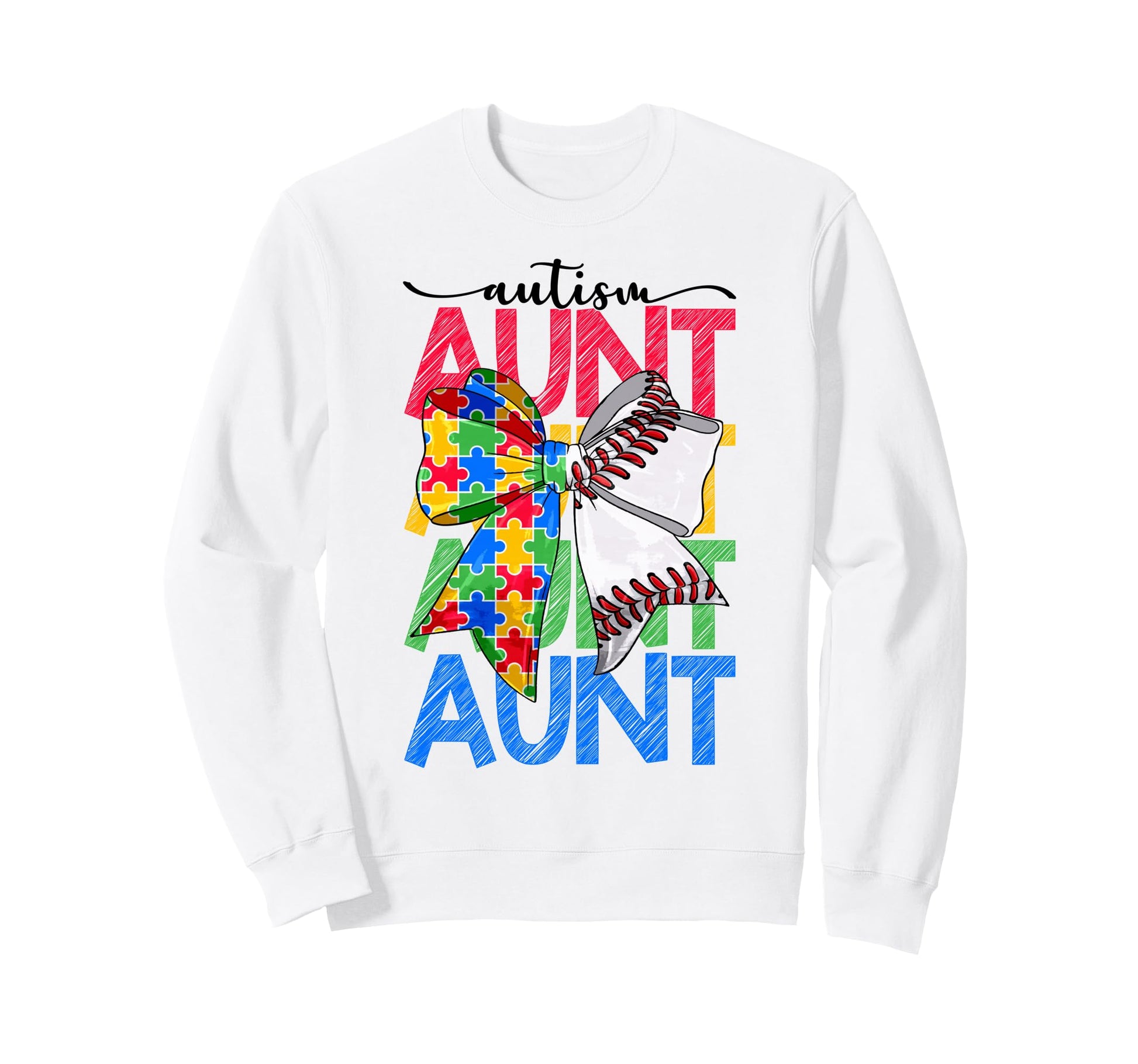 Autism Aunt Autism Awareness Sweatshirt - Unique Graphic for Adults - T-Shirt, Sweatshirt, Hoodie