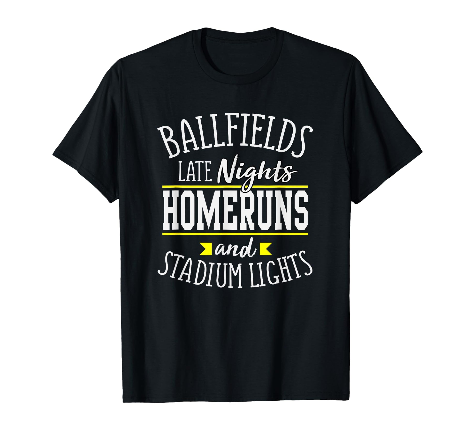 Home Runs And Stadium Lights Baseball T-Shirt - Minimalist Print Men Women - T-Shirt, Sweatshirt, Hoodie