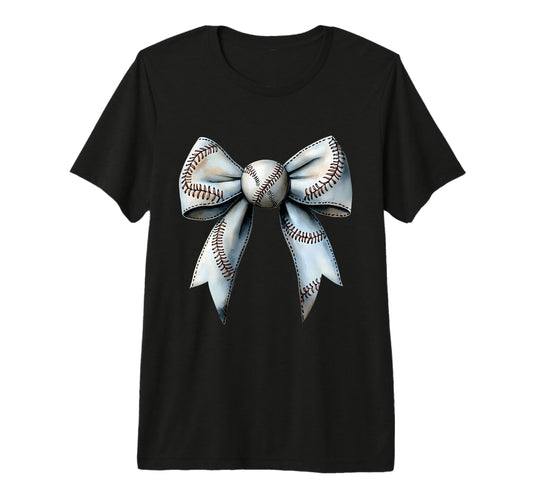 Baseball Coquette Bow Baseball Mom T-Shirt - Casual Everyday Wear Unisex - T-Shirt, Sweatshirt, Hoodie