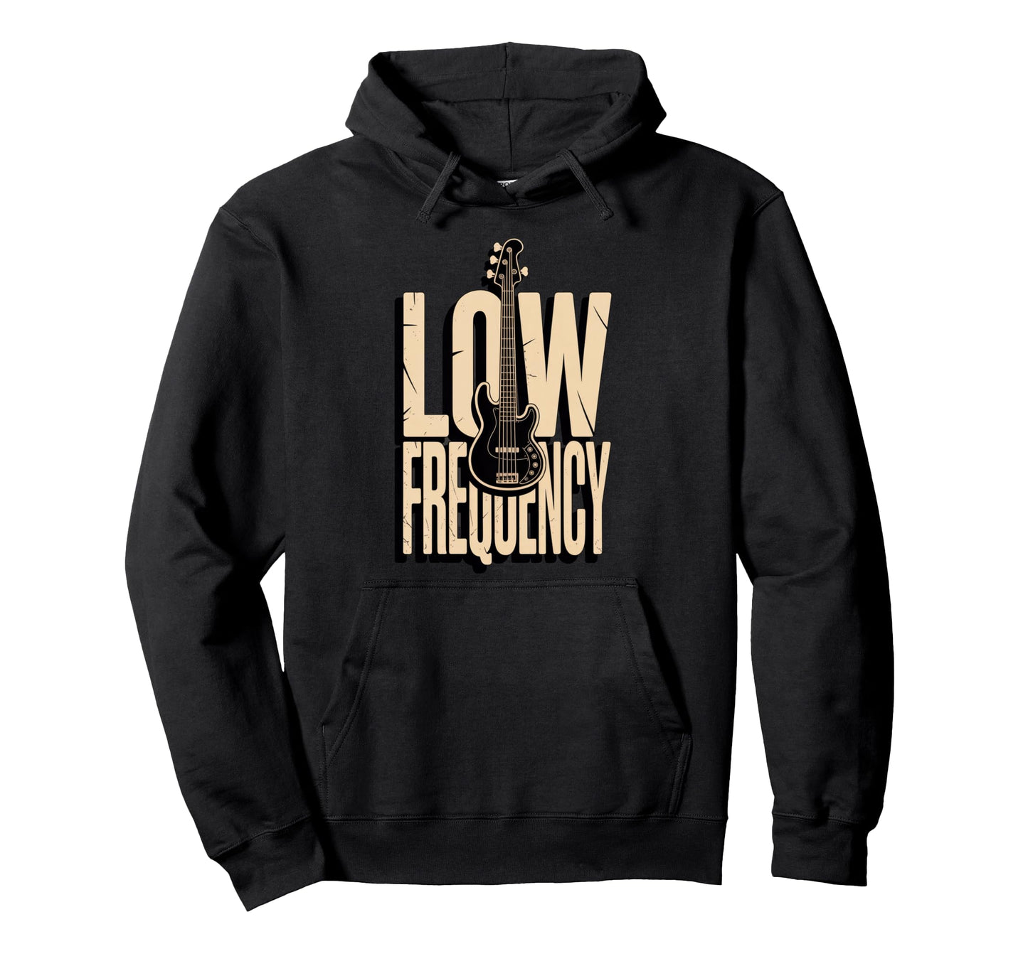 Low Frequency Bass Guitar Player Hoodie - Fun Novelty Design Men Women - T-Shirt, Sweatshirt, Hoodie
