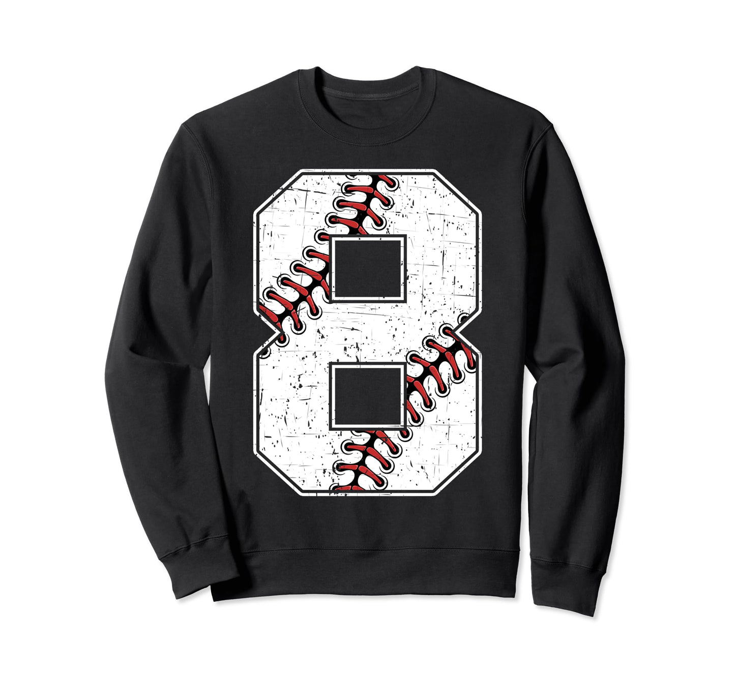Eight 8 Year Old Birthday Baseball Sweatshirt - Graphic Print for Adults - T-Shirt, Sweatshirt, Hoodie