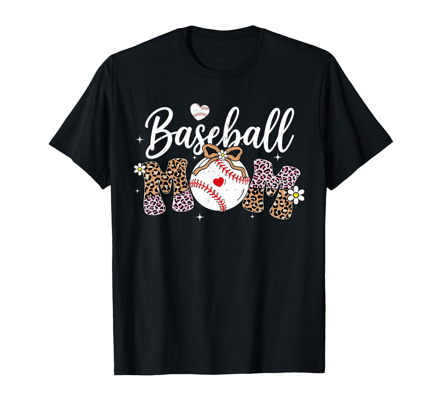 Leopard Baseball Mom Mama Both Mothers T-Shirt - Unique Graphic for Adults - T-Shirt, Sweatshirt, Hoodie