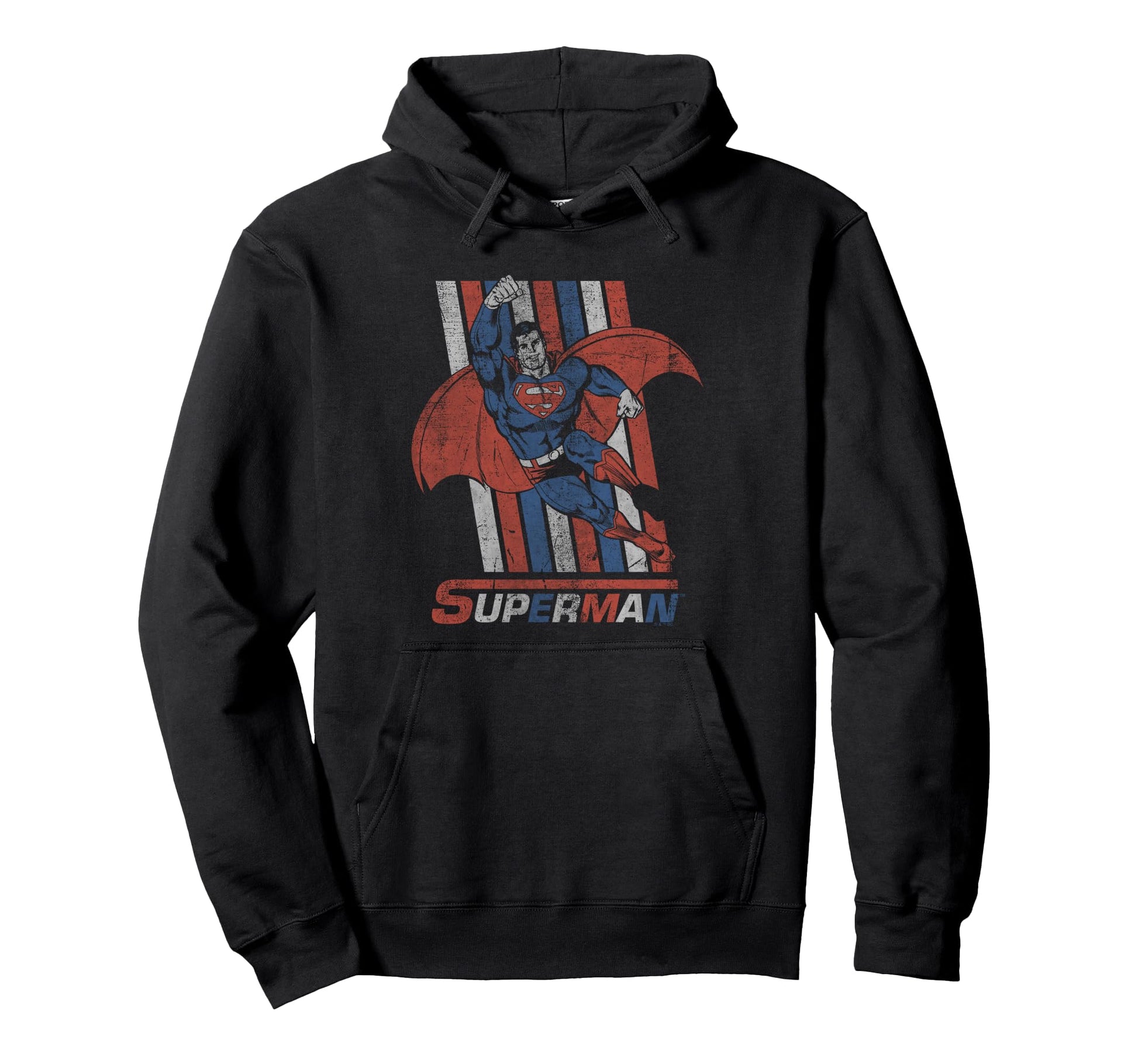Superman Stripes Hoodie - Custom Art Print Unisex - T-Shirt, Sweatshirt, Hoodie