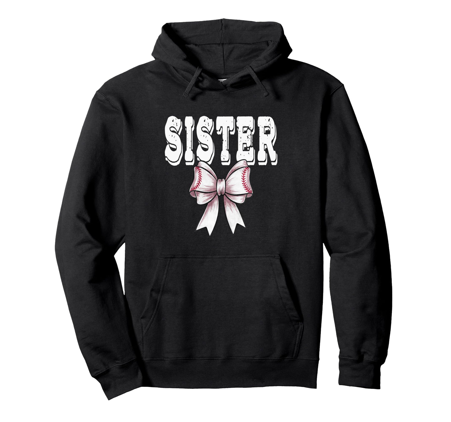 Coquette Baseball Bow Mom Sister Grandma Hoodie - Graphic Print Men Women - T-Shirt, Sweatshirt, Hoodie