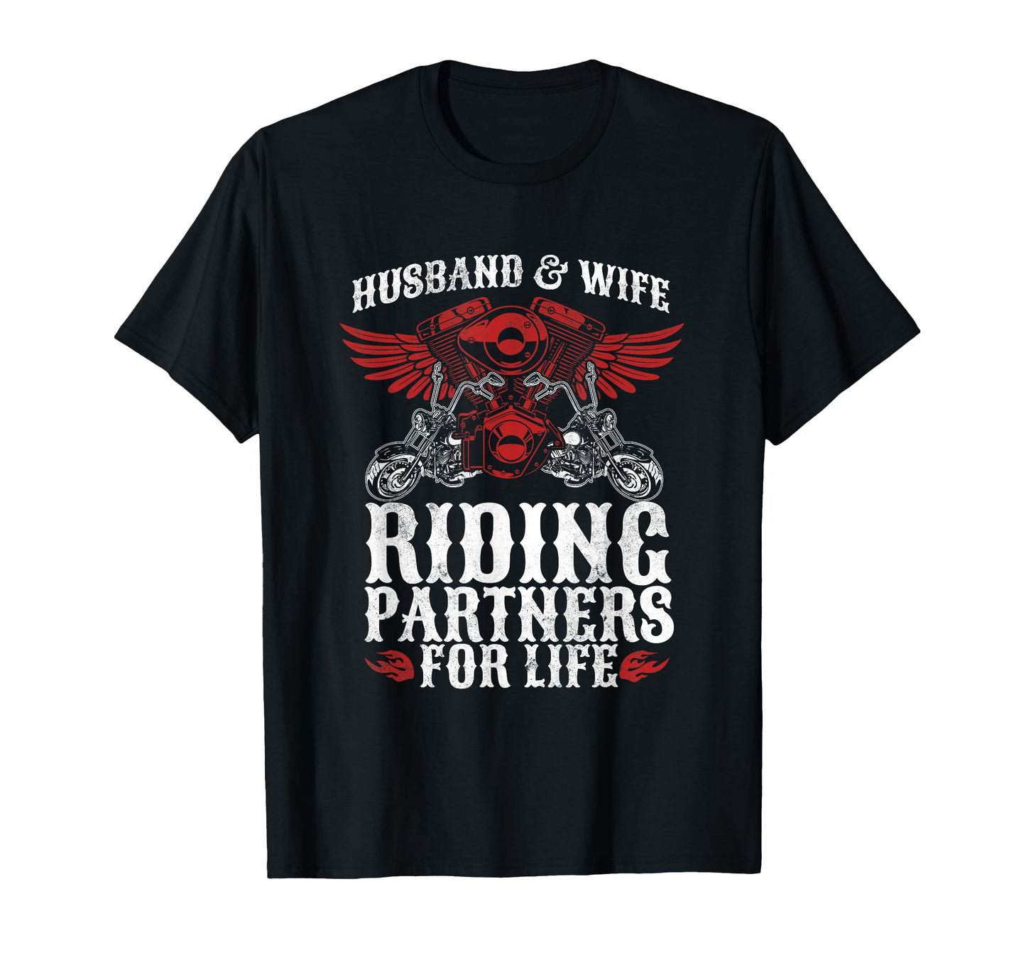 Motorcycle Biker Husband Wife Partners T-Shirt - Novelty Apparel Unisex - T-Shirt, Sweatshirt, Hoodie