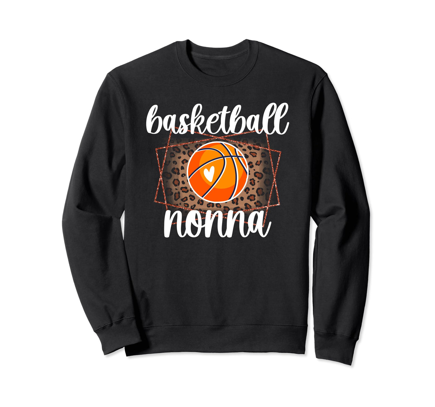 Basketball Nonna Leopard Nonna Sweatshirt - Aesthetic Graphic for Adults - T-Shirt, Sweatshirt, Hoodie