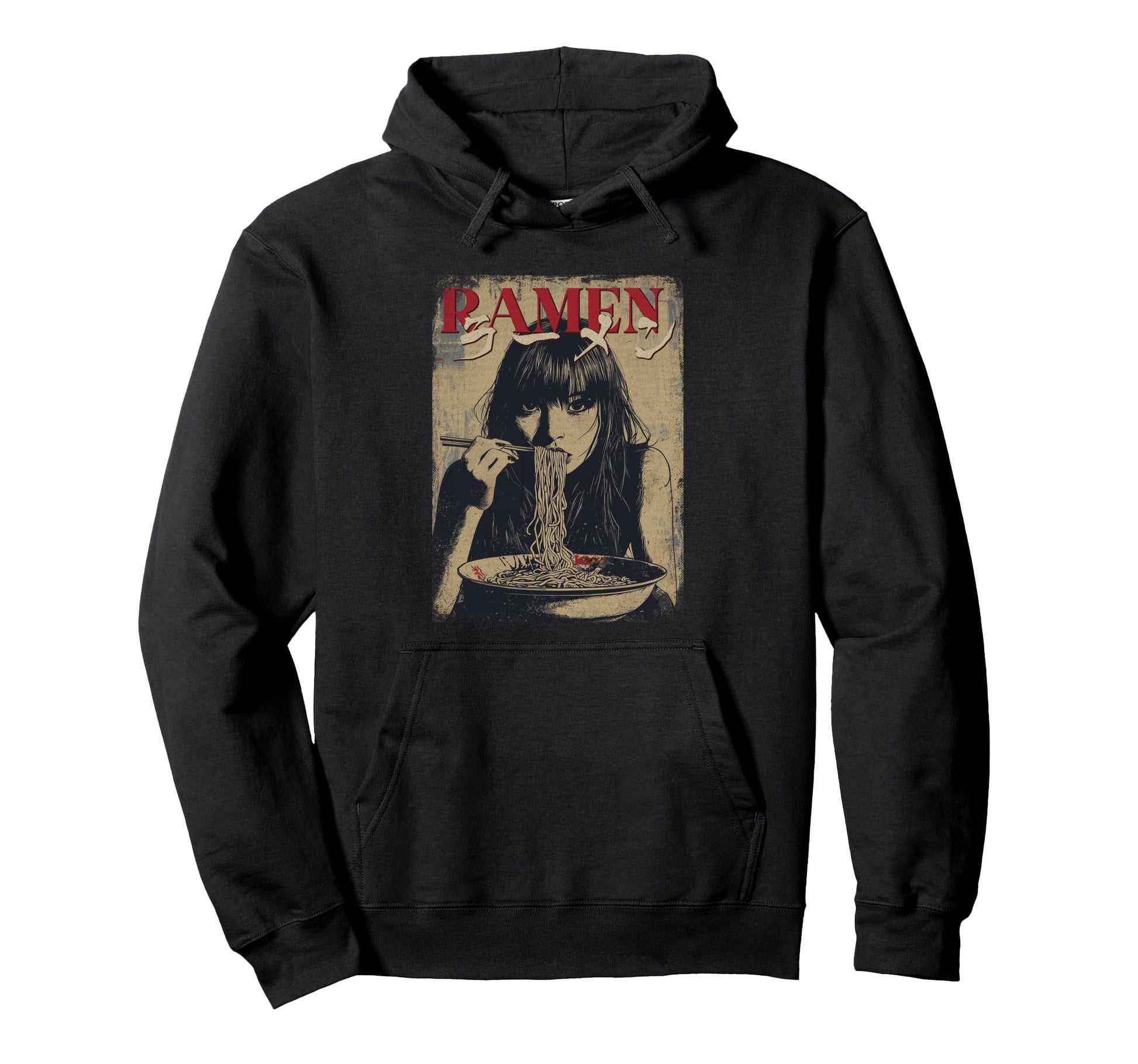 Cyberpunk Ramen Y2K Manga Anime Hoodie - Minimalist Print Men Women - T-Shirt, Sweatshirt, Hoodie