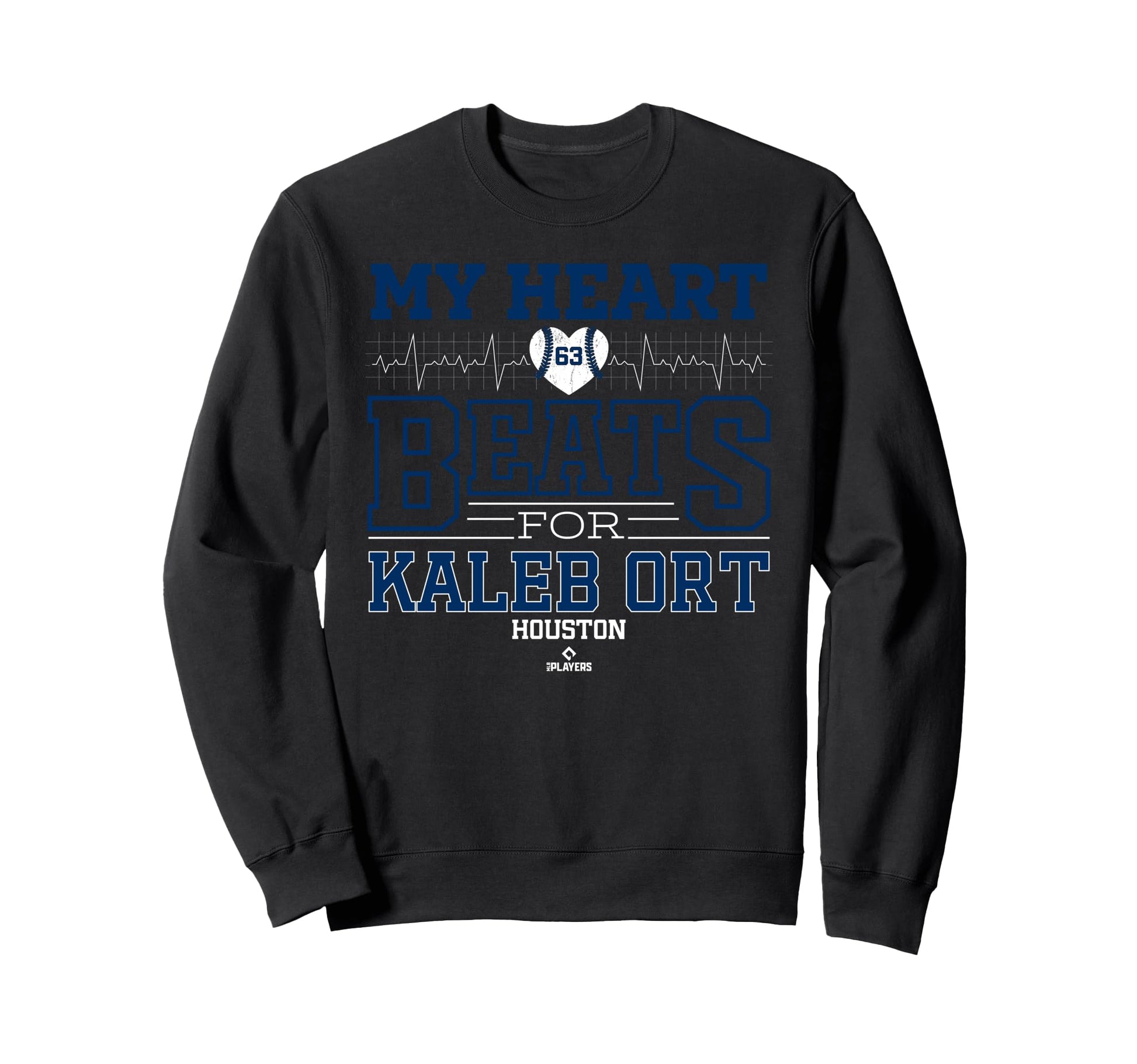 My Heart Beats Kaleb Ort Houston Sweatshirt - Trendy Graphic for Adults - T-Shirt, Sweatshirt, Hoodie