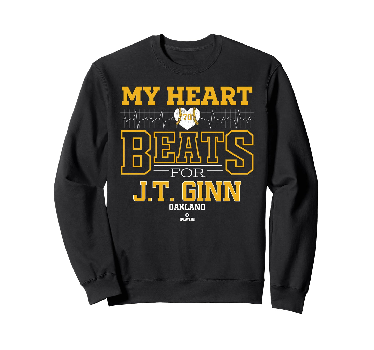 My Heart Beats J T Ginn Oakland Sweatshirt - Custom Art Print for Adults - T-Shirt, Sweatshirt, Hoodie