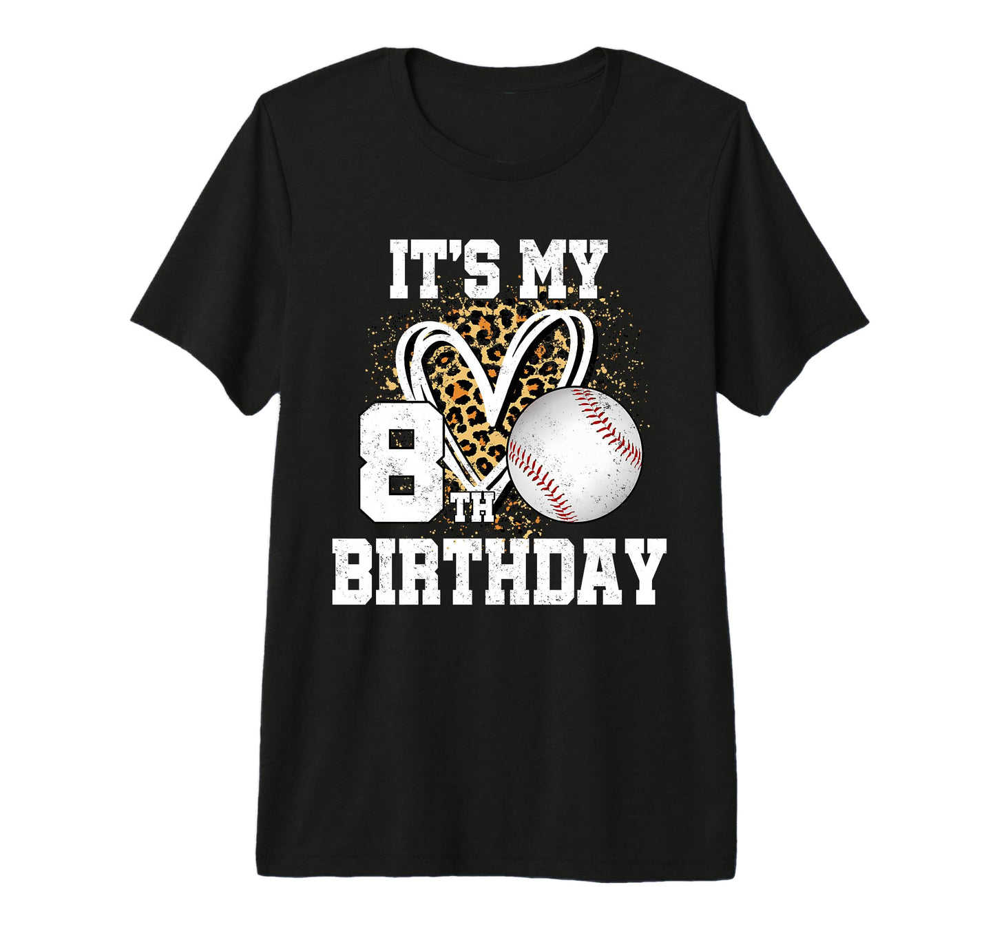 Its My 8Th Birthday Baseball 8 Year Old T-Shirt - Graphic Print Men Women - T-Shirt, Sweatshirt, Hoodie
