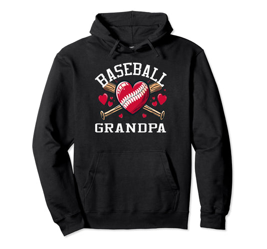 Baseball Grandpa Love Hoodie - Custom Art Print Men Women - T-Shirt, Sweatshirt, Hoodie