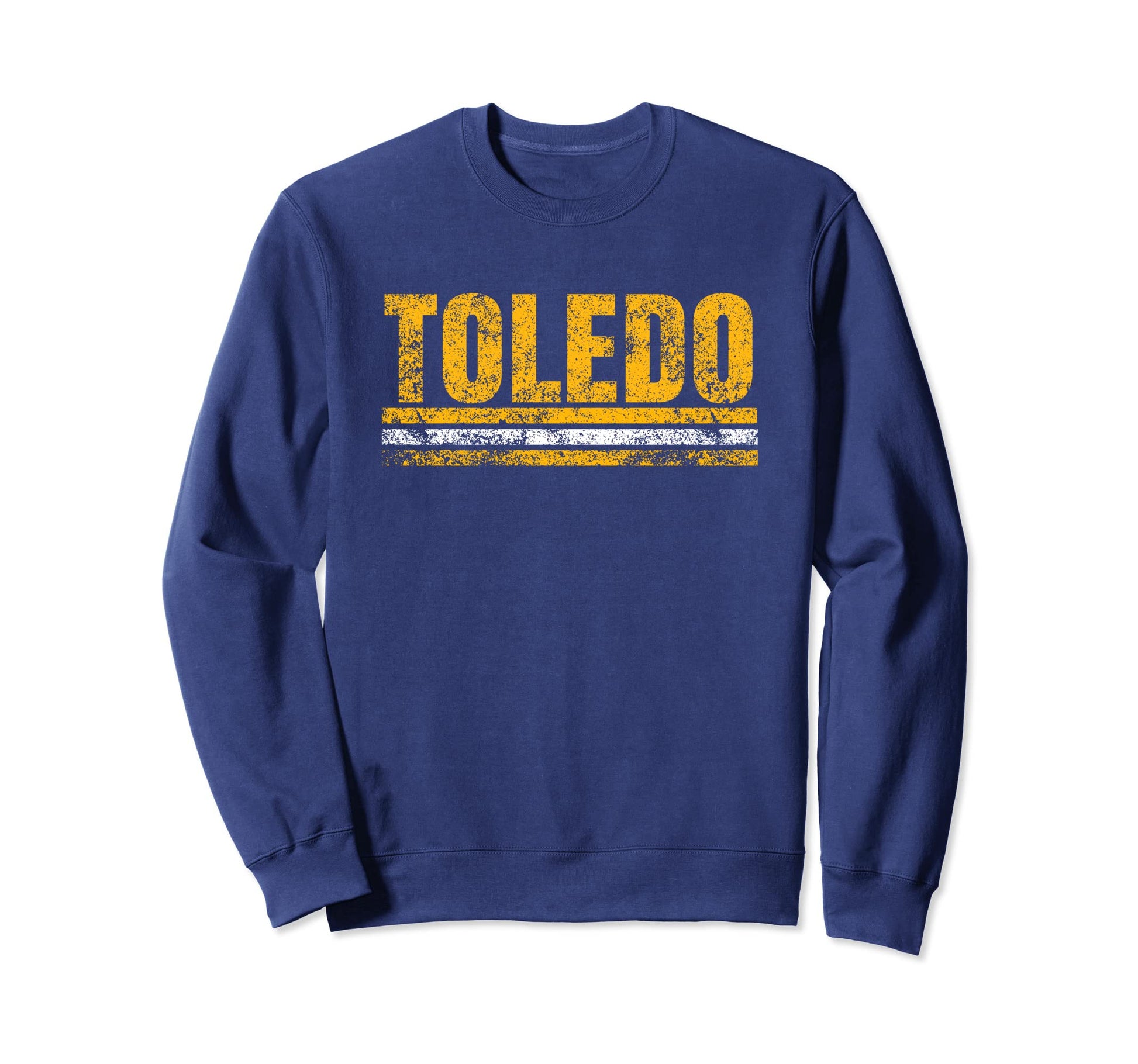 Toledo Ohio Weathered Stripe Sweatshirt - Custom Art Print for Adults - T-Shirt, Sweatshirt, Hoodie