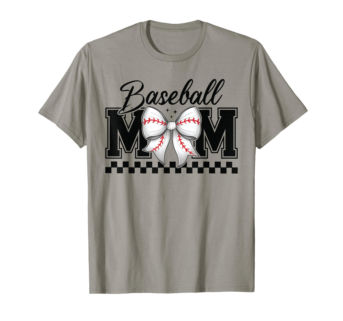 Baseball Mom Coquette Bow Game Day T-Shirt - Novelty Apparel for Adults - T-Shirt, Sweatshirt, Hoodie