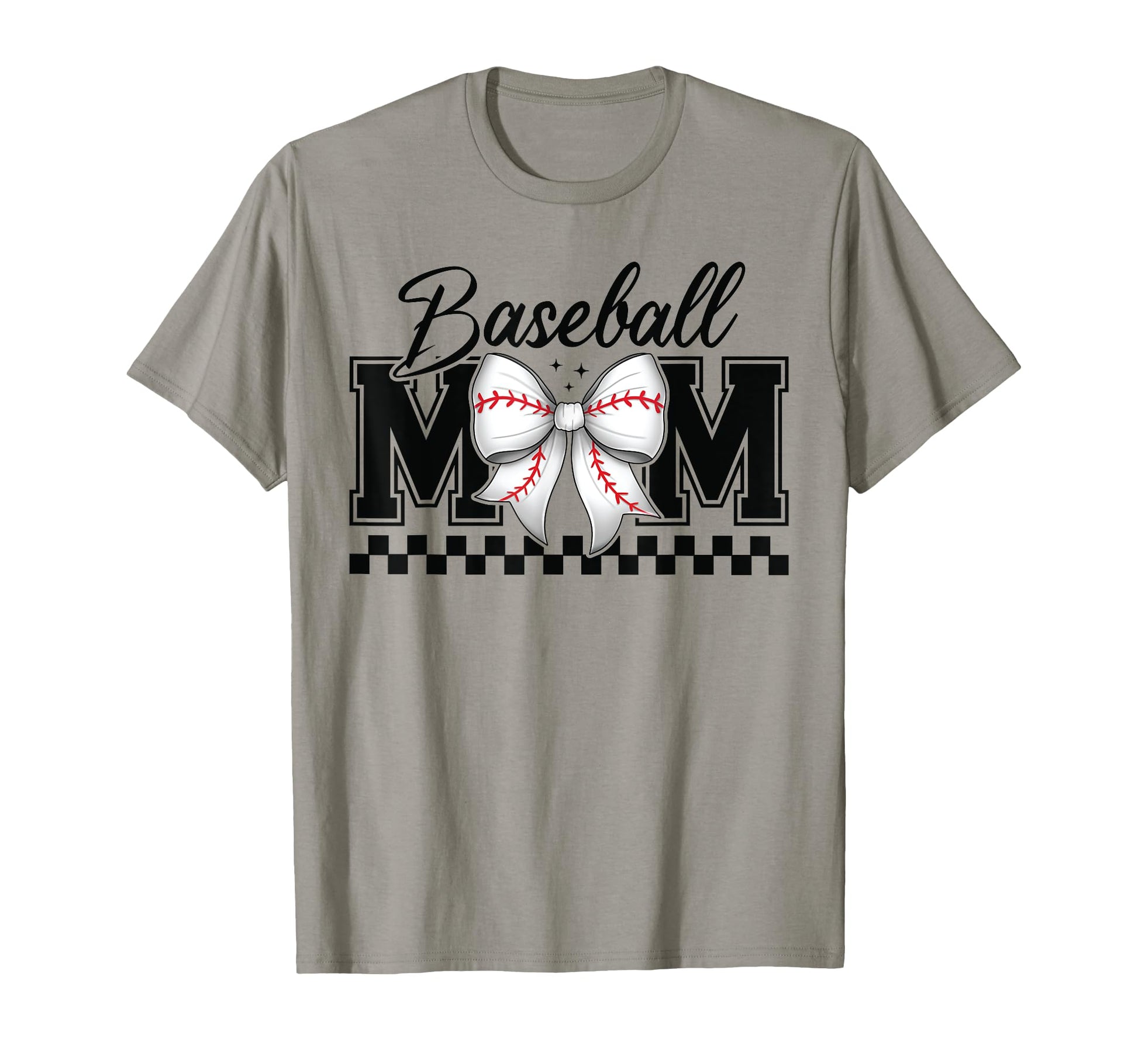 Baseball Mom Coquette Bow Game Day T-Shirt - Novelty Apparel for Adults - T-Shirt, Sweatshirt, Hoodie