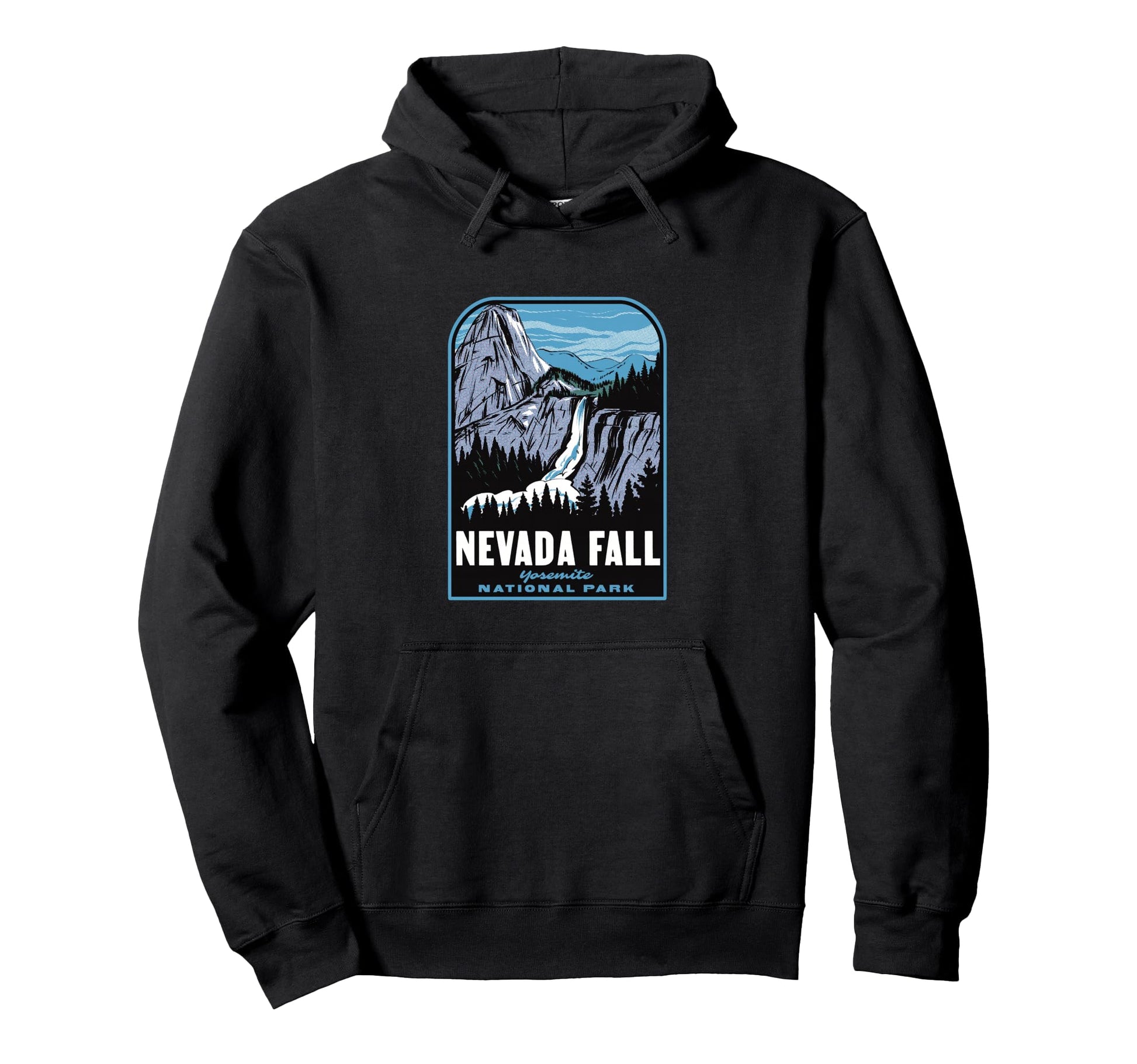 Nevada Fall Yosemite National Park Hoodie - Unique Graphic Men Women - T-Shirt, Sweatshirt, Hoodie