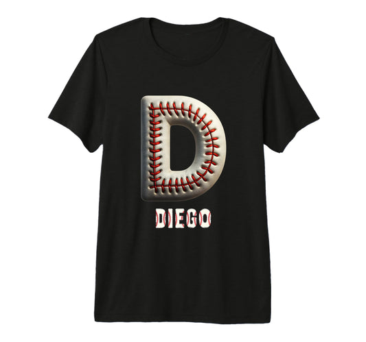 Baseball Home Run Frederik Initial T-Shirt - Custom Art Print for Adults - T-Shirt, Sweatshirt, Hoodie