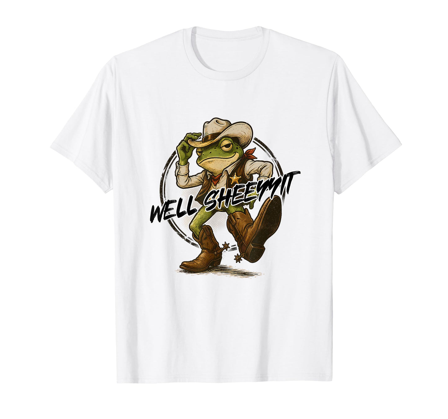 Well Sheeyit Cowboy Frog Funny Western T-Shirt - Novelty Apparel for Adults - T-Shirt, Sweatshirt, Hoodie